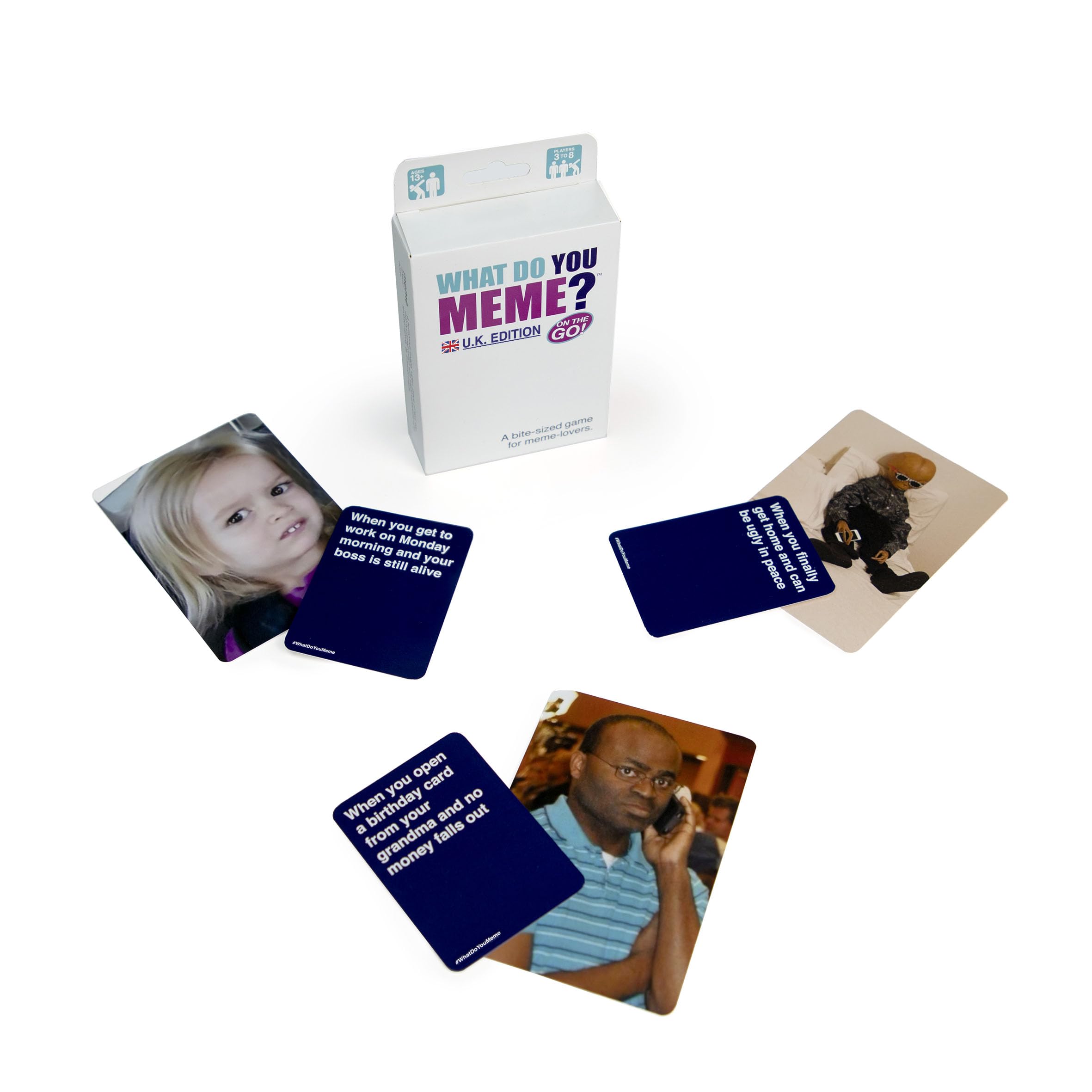 WHAT DO YOU MEME? On The Go! For Ages 13+, 3-8 Players, Travel Edition of the Game, Multicolor, Small
