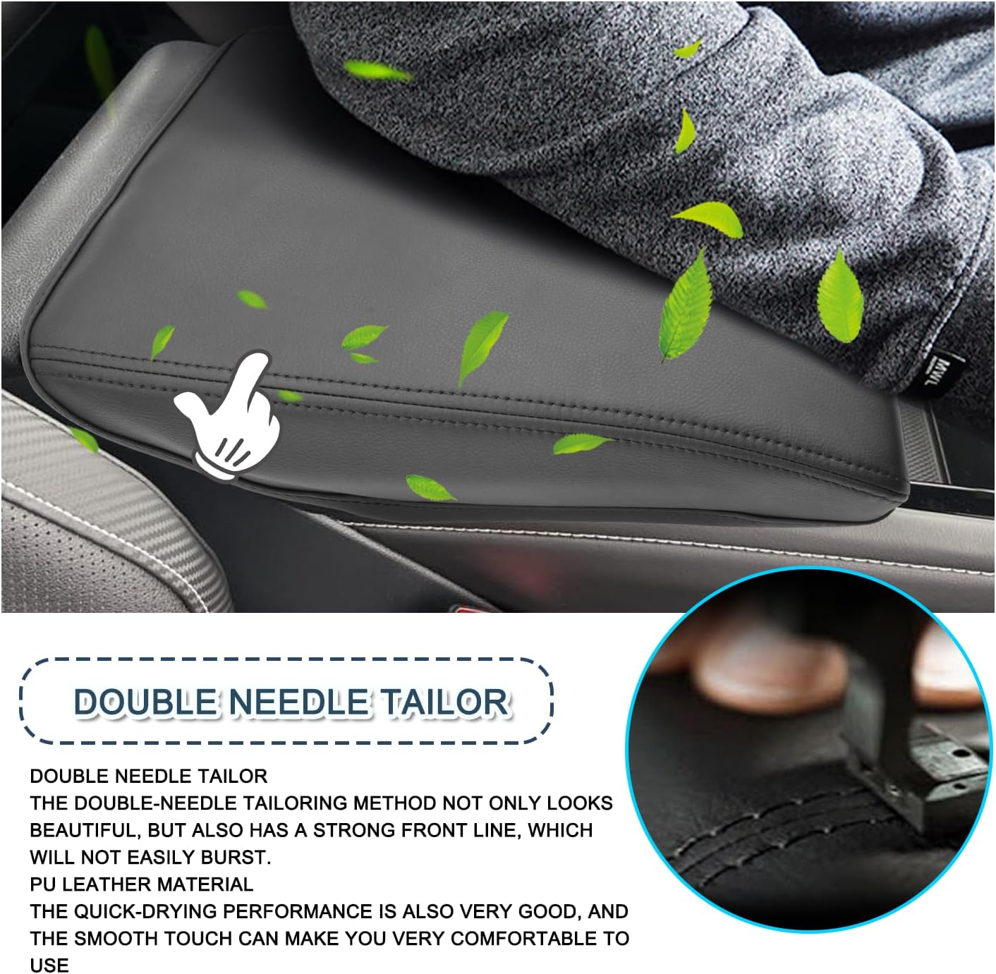 2026 Atlas Cross Sport Armrest Cover for Volkswagen Atlas 2026 Accessories Center Console Cover 2024 Atlas Armrest Cover Protector Compatible with 2024 2025 2026 VW Volkswagen Atlas Cross Sport/SE/SEL image 4