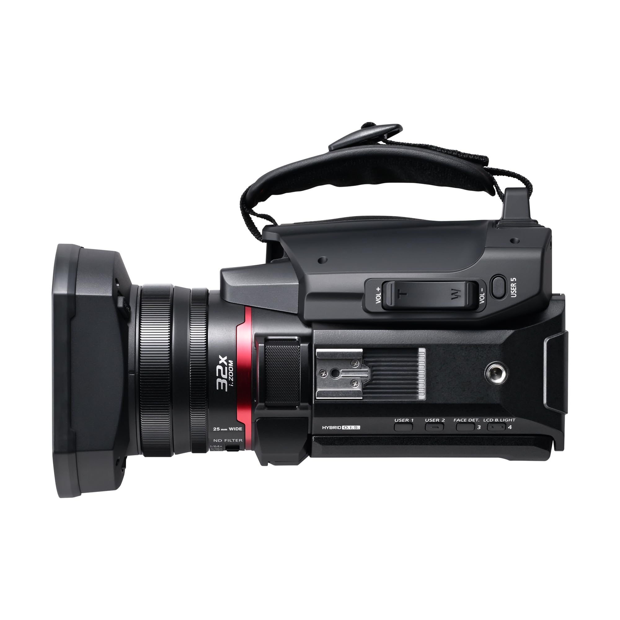 Panasonic HC-X1200E Videocamera Palmare 4K 60p con Obiettivo Grandangolare da 25 mm, Zoom Ottico 24x, OIS Ibrido a 5 Assi, USB PD, Nero