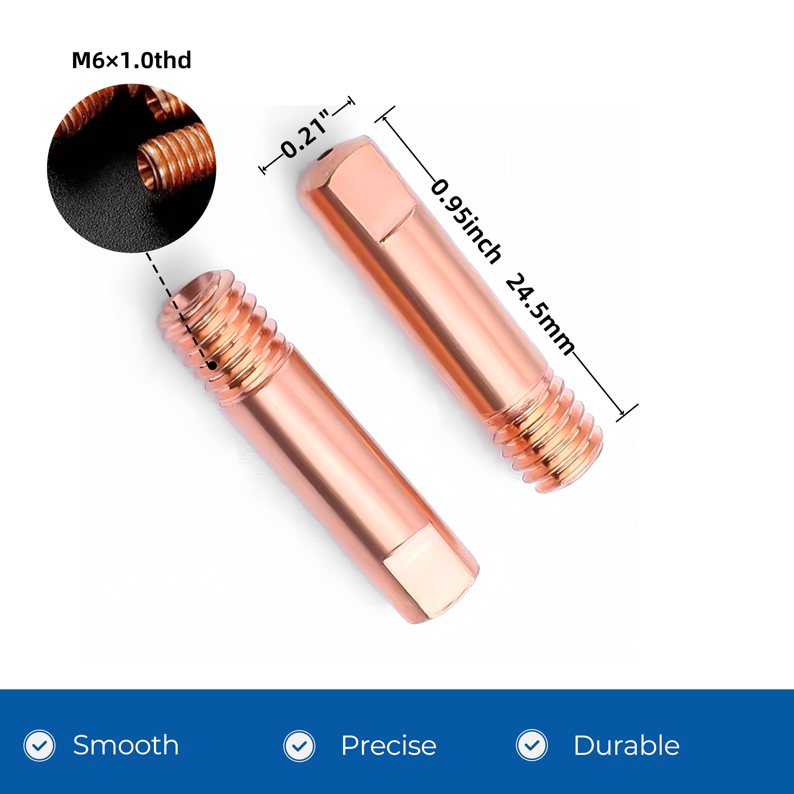 TimelyDu 30-Pack 0.023″ MIG Welding Contact Tips – Copper Tips For Lincoln & Tweco Guns