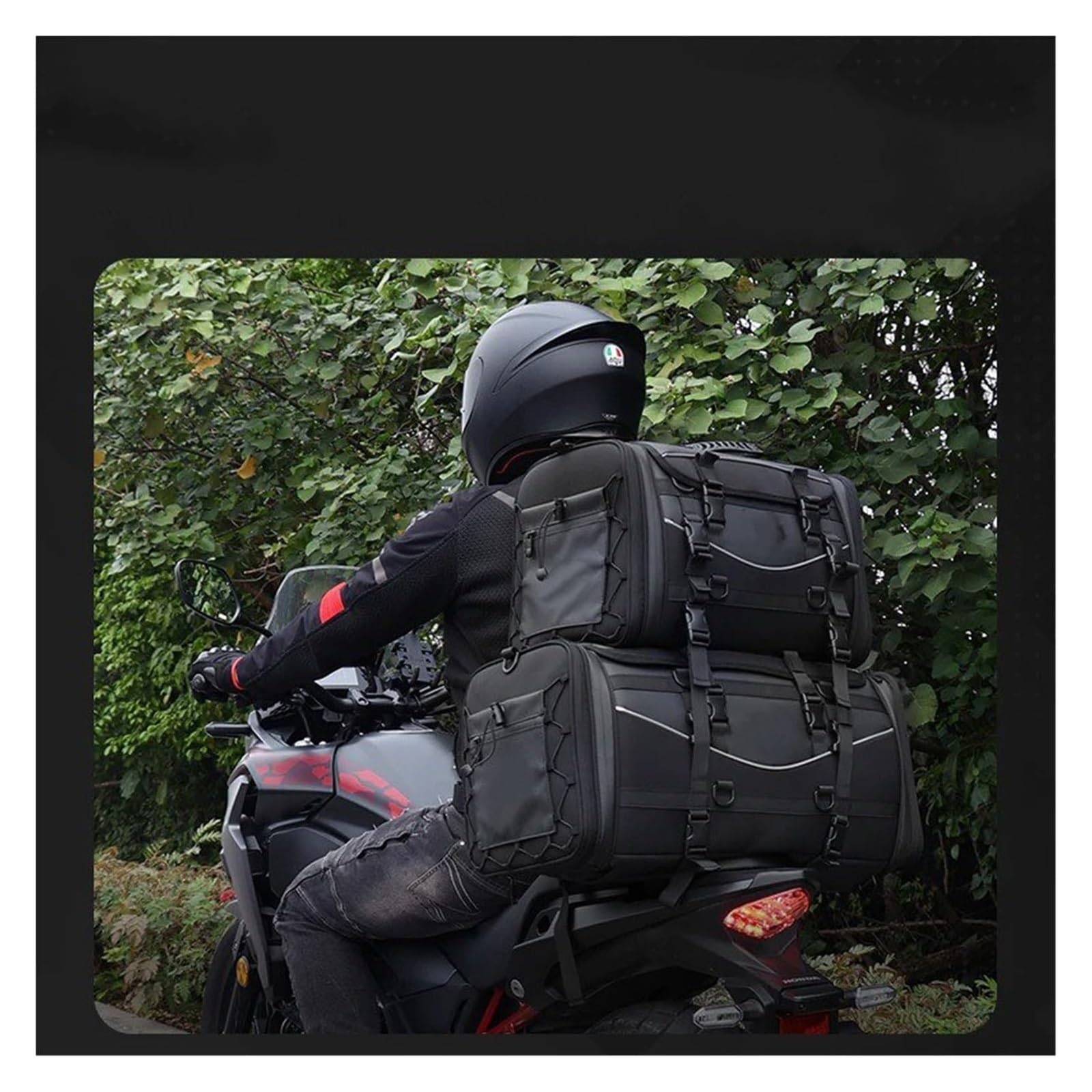 Trasera para BMW para R1200GS para R 1200 GS para R1200 1200GS 2024 Asiento Trasero Expandible 35L-50L Gran Capacidad Recorrido Bolsa Asiento