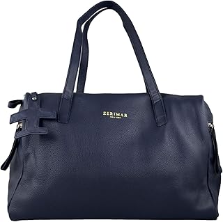 Valigetta in pelle | Borsa da viaggio 35x20x20 cm | Bagaglio a mano | Borsa da viaggio Ryanair | Borsa da viaggio in pelle | Colore: Blu navy