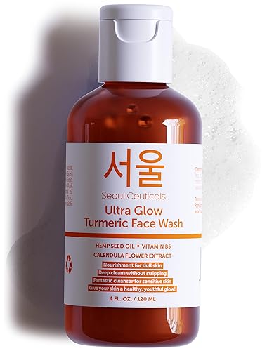 SeoulCeuticals Limpiador facial de cúrcuma coreana, vegano, sin crueldad, limpiador facial coreano para el cuidado de la piel - K Beauty Cuidado de