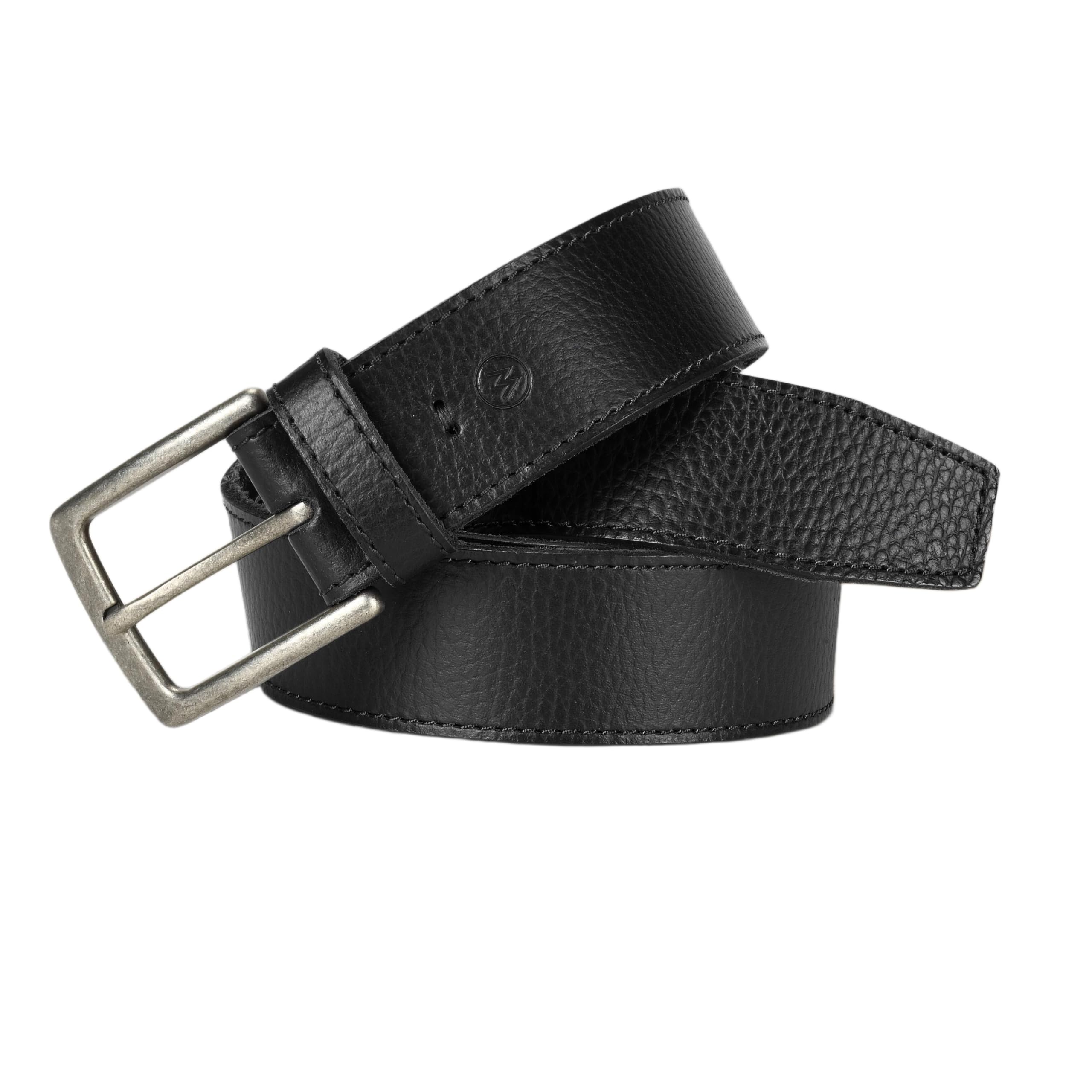 Wrangler Men's Pebble Leather Belt, 38mm Casual Casual Waist Belt for Jeans, Gift for Men, Black, 38 (waist 35-36)