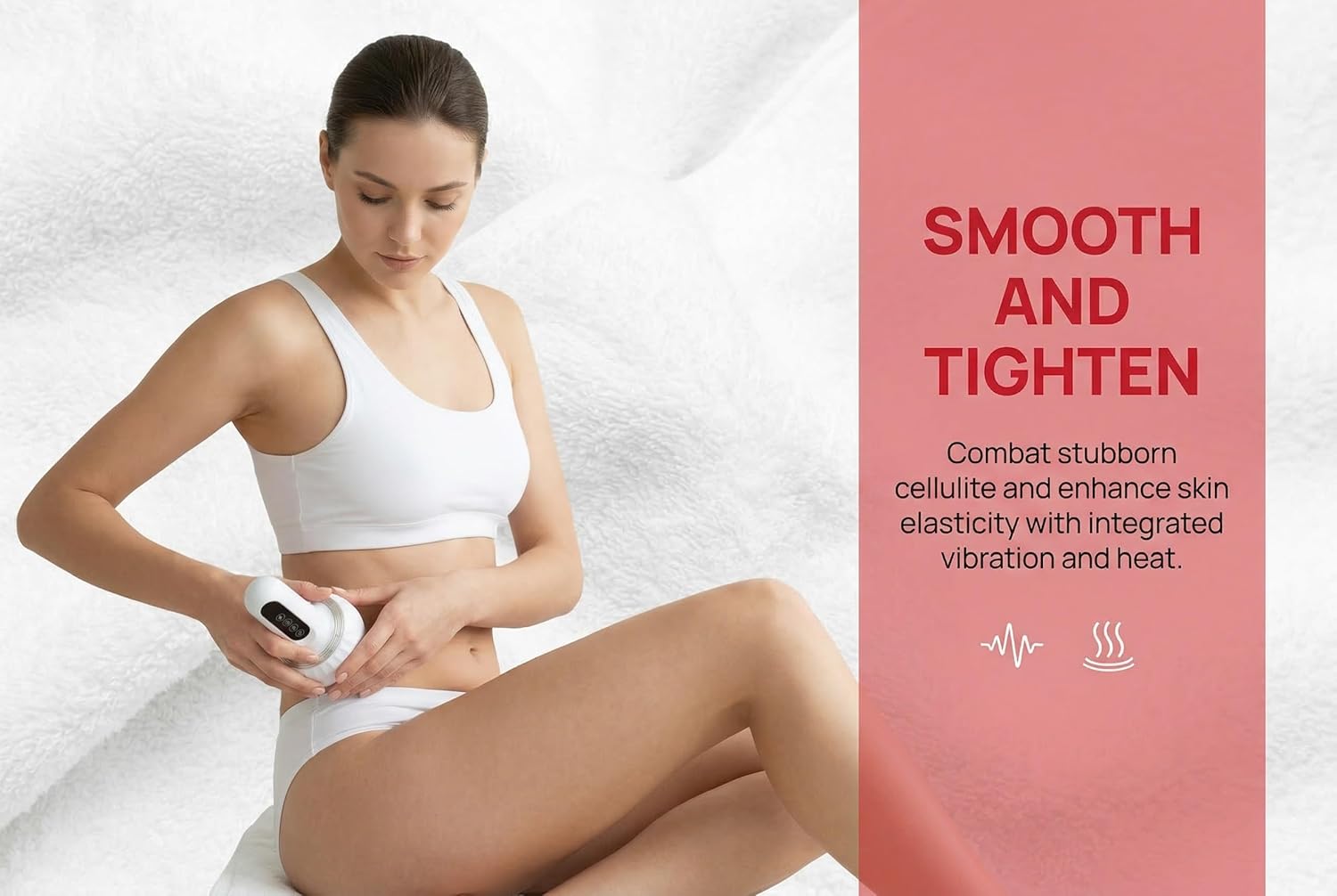 Lymphatic Drainage Massager & Anti Cellulite Massage Tool, Body Sculpting Machine with Microcurrent, Light, Heat & Vibration, Reduce Stretch Marks & Cellulite for Legs, Arms, Belly, Thighs, Back