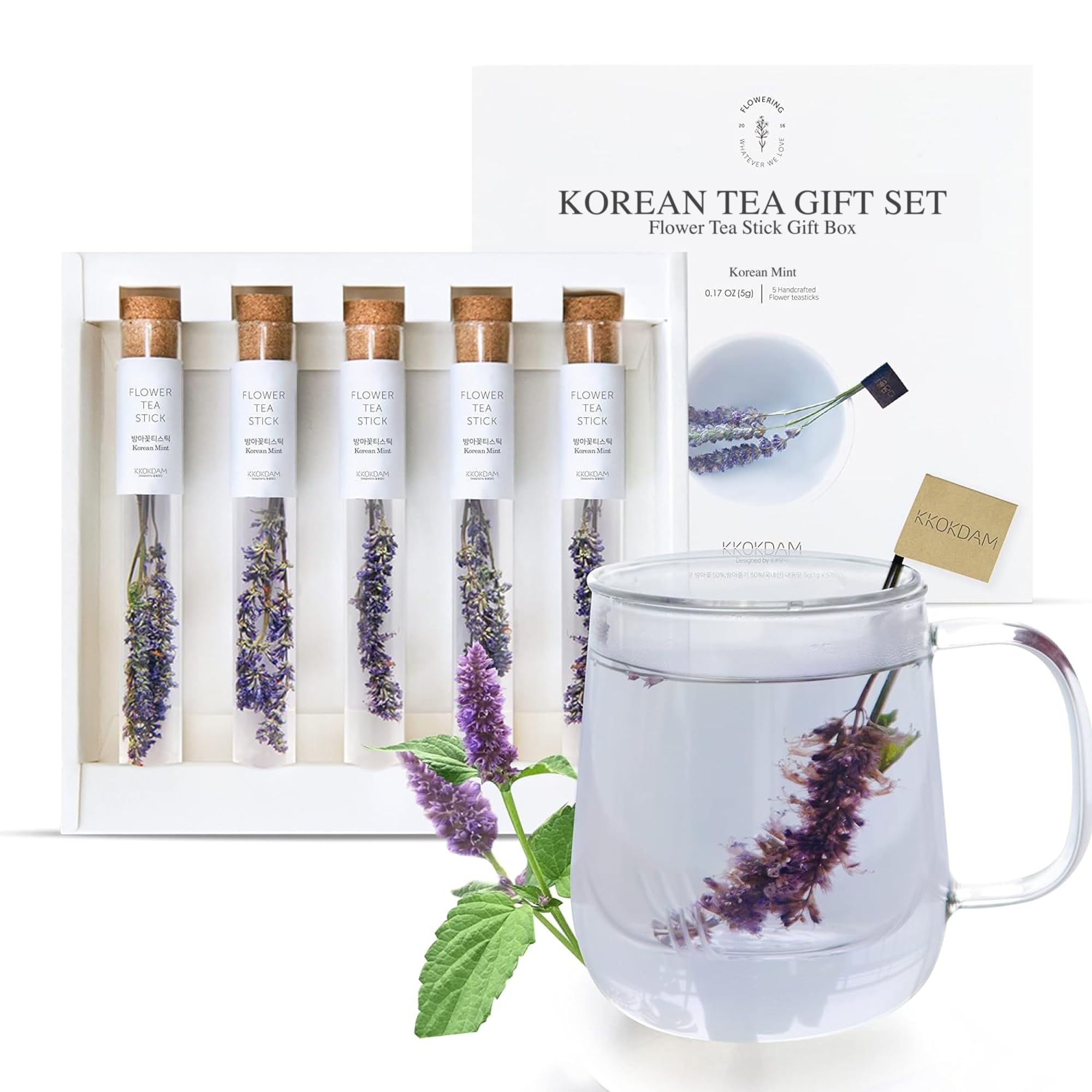 Amazon.com: KKOKDAM Fancy Tea Gift Set – Korean Mint Blooming