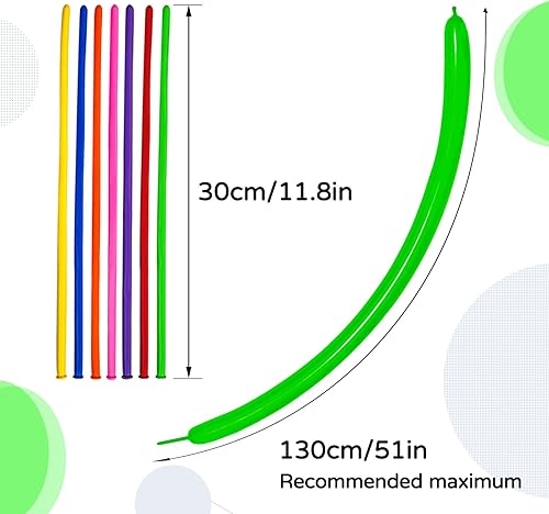 Miniatura 2 de KAWKALSH 260 Globos Largos para Guirnalda de Globos Látex Delgado Engrosado Retorcimiento Animales Modelado Navidad Cumpleaños Boda Fiesta Festival