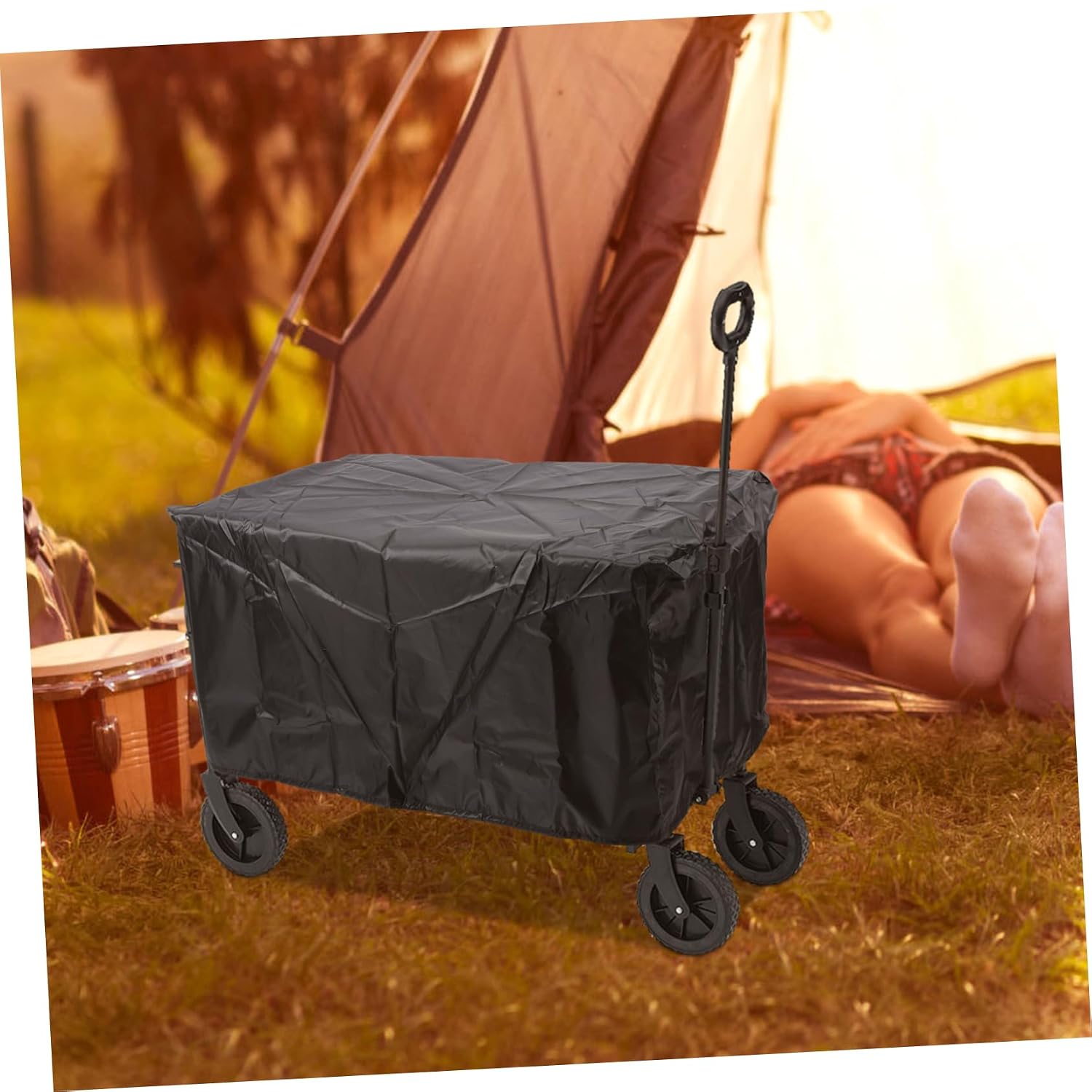 Camping Stroller Cover Oxford Cloth Rain Shield for Boys and Girls Wagon Utility Cart Foldable Trolley