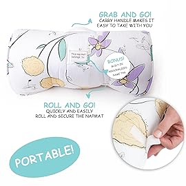 JumpOff Jo Nap Mat for Kids - Cozy Kids Rest Mat with Removable Pillow and Ultra Soft Blanket for Preschool, Daycare, and Sleepovers - Fairy Blossoms