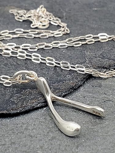 Miniatura 4 de Sterling Silver Wishbone Charm Necklace 18