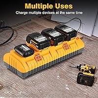 Vista 7 de DCB104 Reemplazo para estación de carga de batería Dewalt de 20 V, compatible con Dewalt 12V 20V Max batería de litio DCB120 DCB127 DCB112 DCB115
