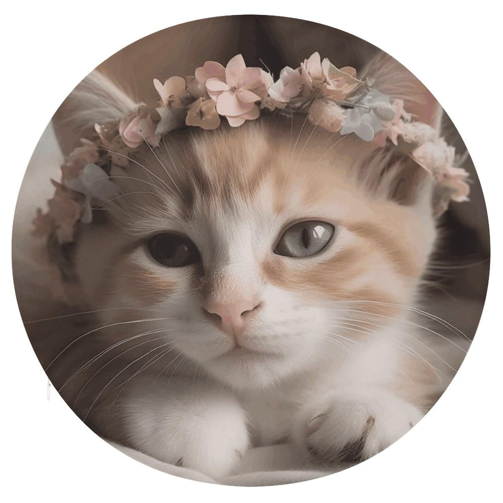 Housse de siège ronde chat pour égayer votre cuisine et salle à manger