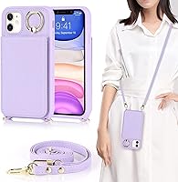 Vista 10 de Funda para iPhone 11 con tarjetero para mujer, iPhone 11 con correa y ranuras para tarjetas de crédito, bandolera con cremallera y función atril, a