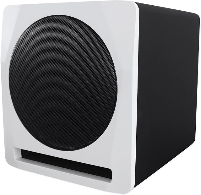 Rockville APM10W 10" 400 Watt Powered/Active Studio Subwoofer Pro Reference Sub,White