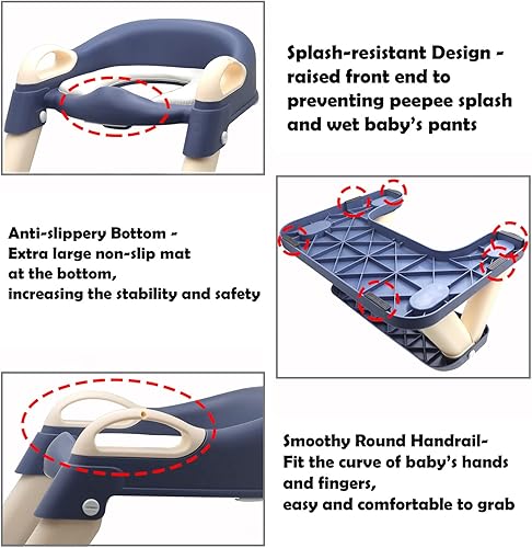 Miniatura 8 de Inodoro de entrenamiento para ir al baño para niños pequeños asiento de entrenamiento para ir al baño con escalera orinal de entrenamiento para