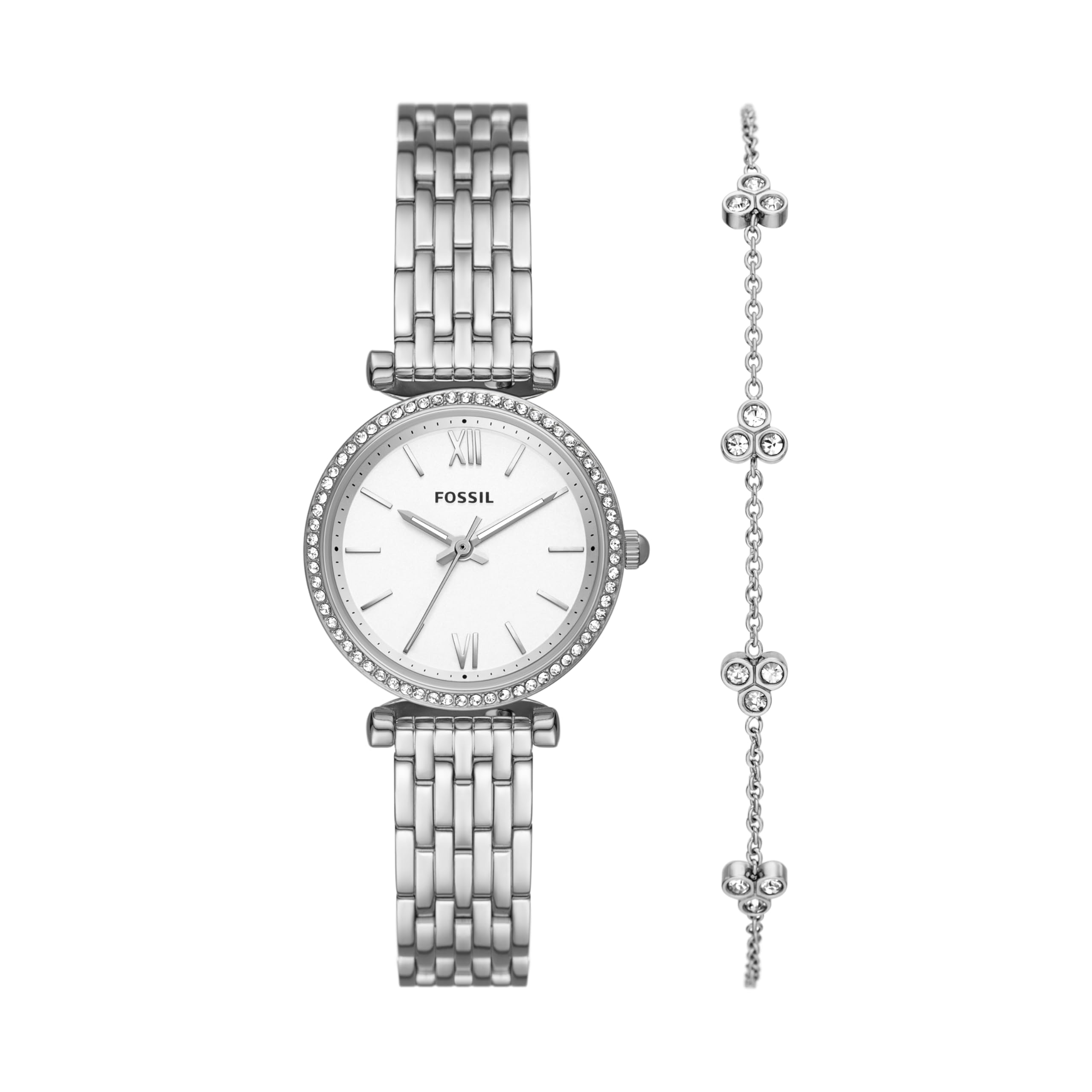Fossil Stainless Steel Analog Silver Dial Womens Watch-Es5315Set, Band Color-Silver (B0CJ6ZXMB1) Amazon Price History, Amazon Price Tracker
