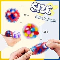 Vista 3 de 34 bolas antiestrés, bolas esponjosas para apretar, pequeñas bolas sensoriales, alivio del estrés con TDAH para adultos, premios de aula, recuerdos