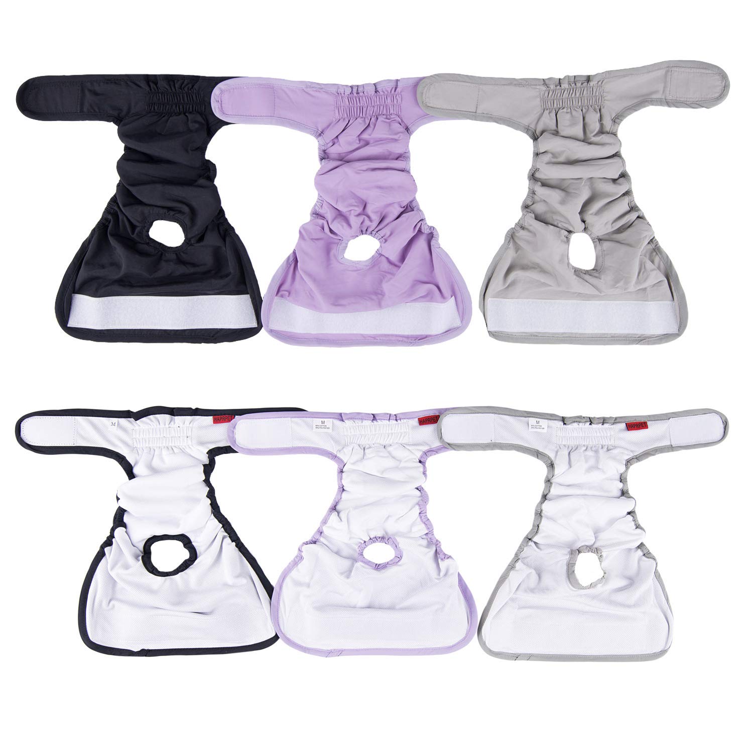 Pannolini per cani lavabili riutilizzabili pantaloni fisiologici gatti piccoli animali maschi femmine mutandine protezione Nappy Periodi Incontinenza Calori Pannolini Boxer Menstruel (L)