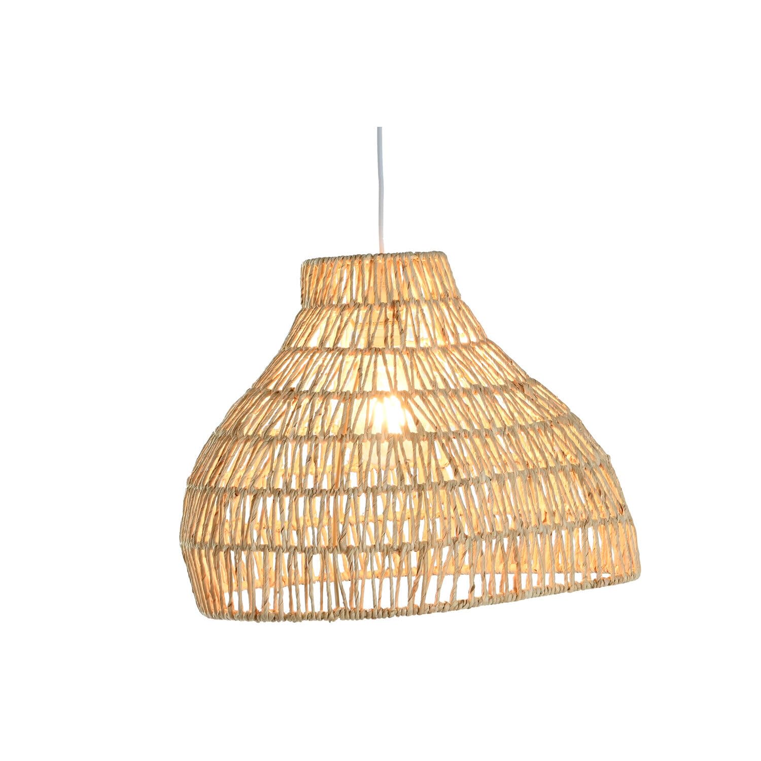 Suspension en fibre et métal 53x42x32 marron clair pour intérieur