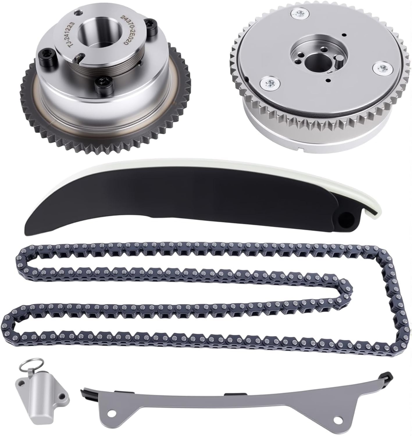NEXAGEBIUS 24350-2E700 Engine Exhaust & Intake Timing Chain Kit CVVT Camshaft Gear Camshaft Sprocket Compatible with Hyundai Elantra Kona Veloster Kia