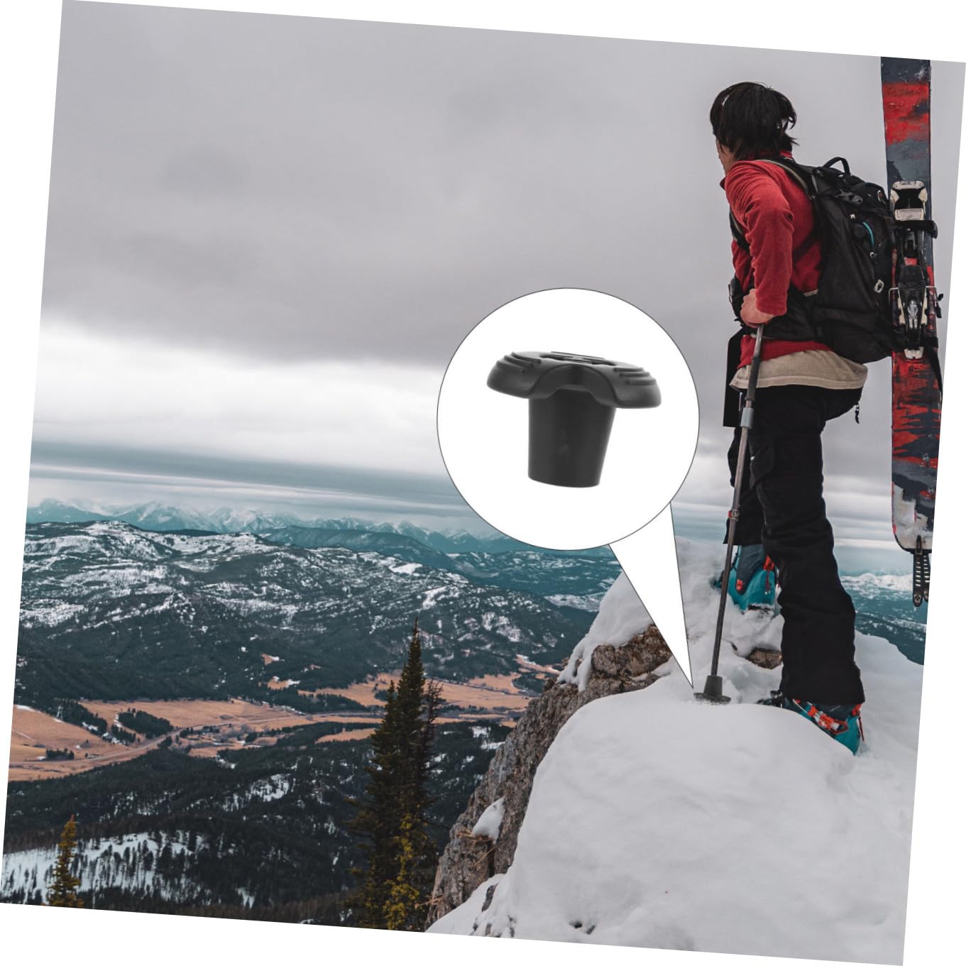 Mipcase Punte Antiscivolo per Bastoni da Trekking 19Mm Copripiedi in Gomma 8 Pezzi Assorbimento Urti Accessori Sostitutivi per Stampelle e Bastoncini da Escursionismo Stabilità su