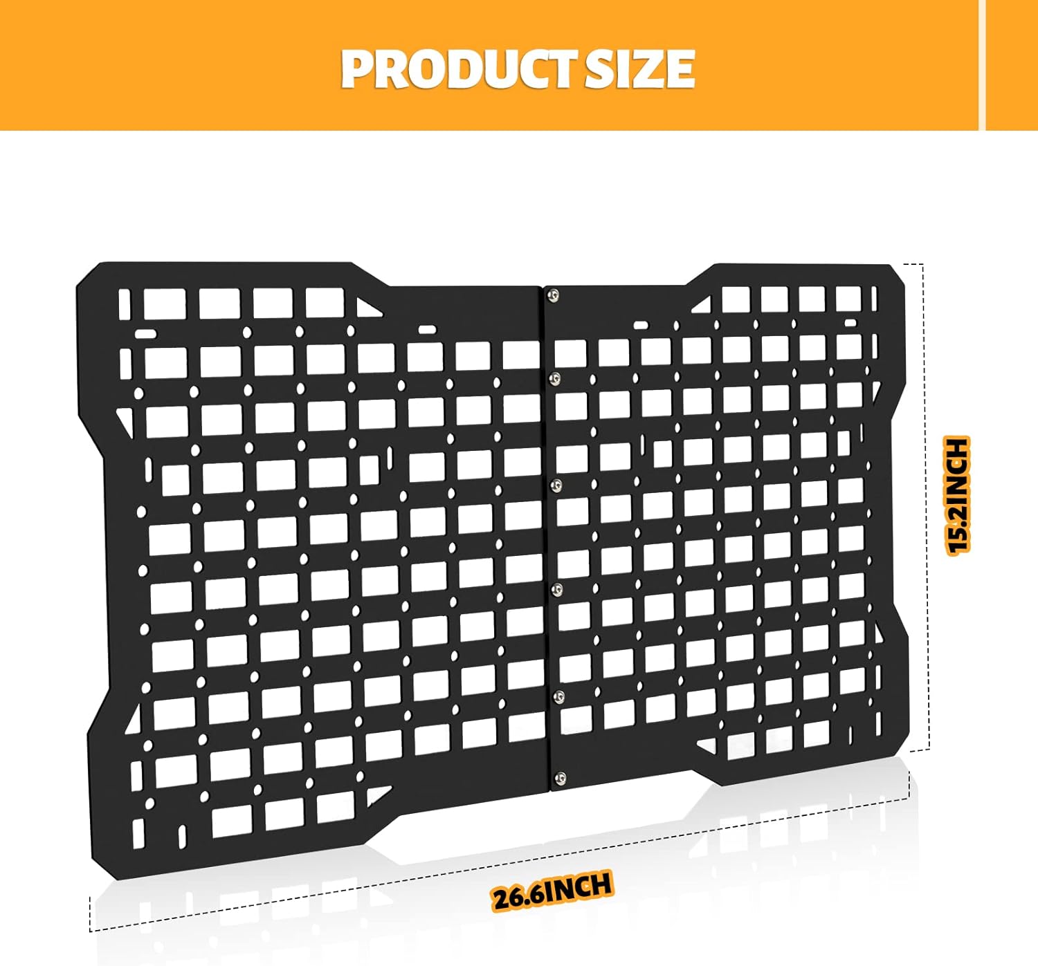 MAIKER OFF ROAD Tailgate Storage Panel Tailgate Molle Panel Steel Cargo Shelf Storage Luggage Holder Carrier with 3 Storage Bags for Ford Bronco Accessories 2021 2022 2023 2/4 Doors