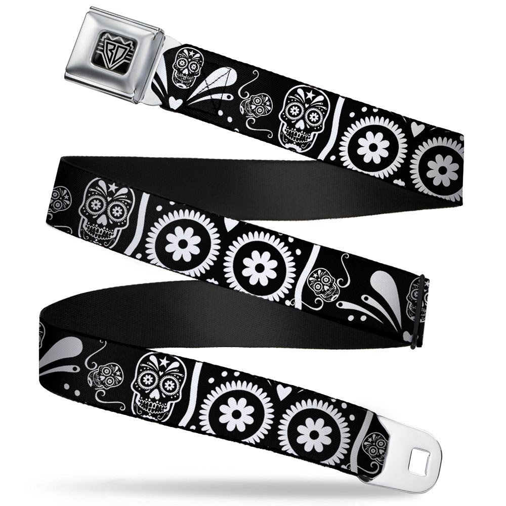 Cinturón Buckle-Down calaveras de azúcar para regalo original y casual 8