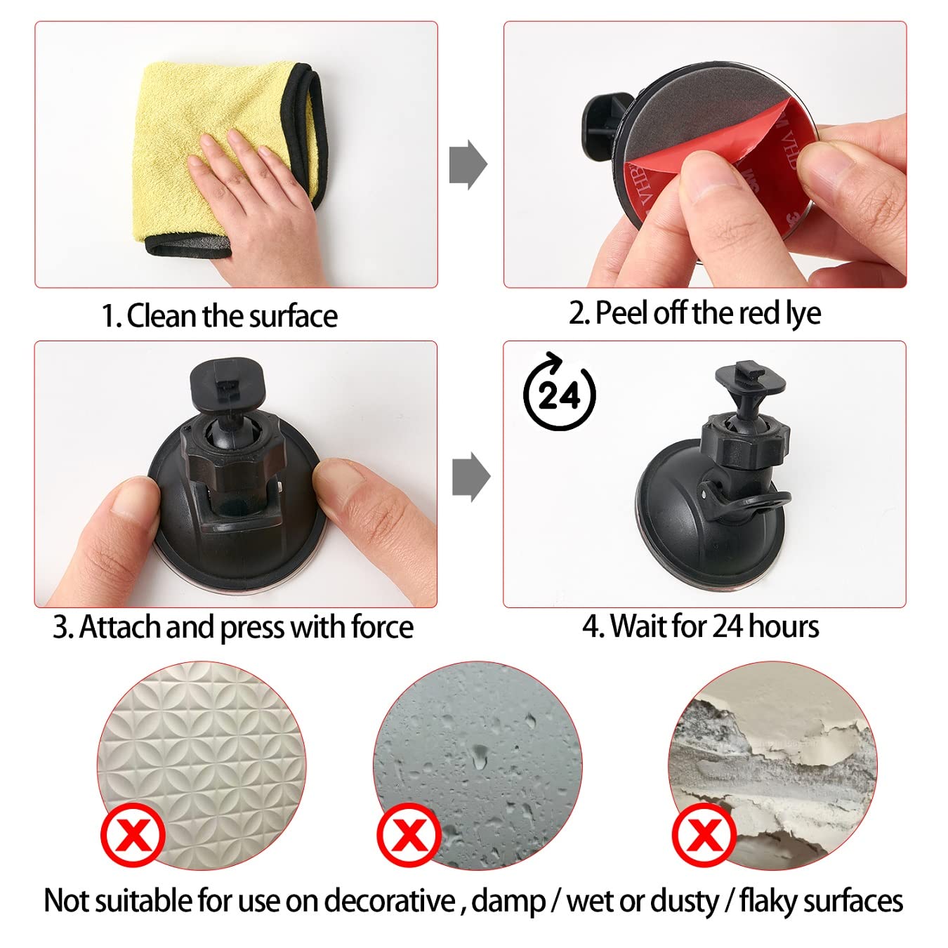 HSTECH 15 PCS Round Double Sided Tape Heavy Duty, (Diameter 2in) 3M VHB Mounting Tape Pad Sticker Strong Adhesive Tape Waterproof Foam Tape for Indoor and Out Wall, Door, Car, Home Decoration
