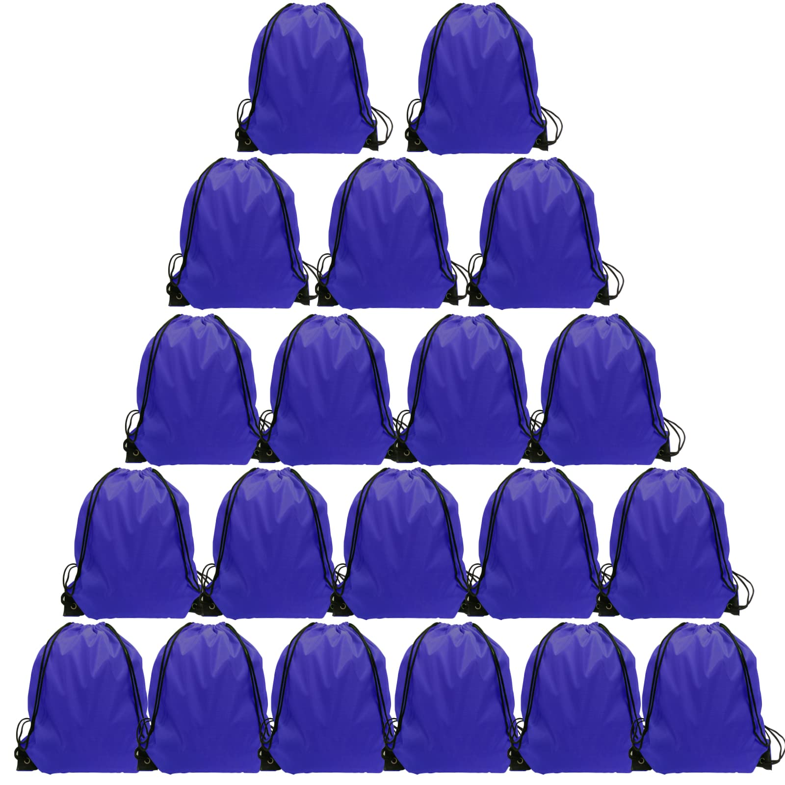 GoodtoU Drawstring Bags - 20 Pcs Cinch Gym Sackpacks for Women & Men, Blue