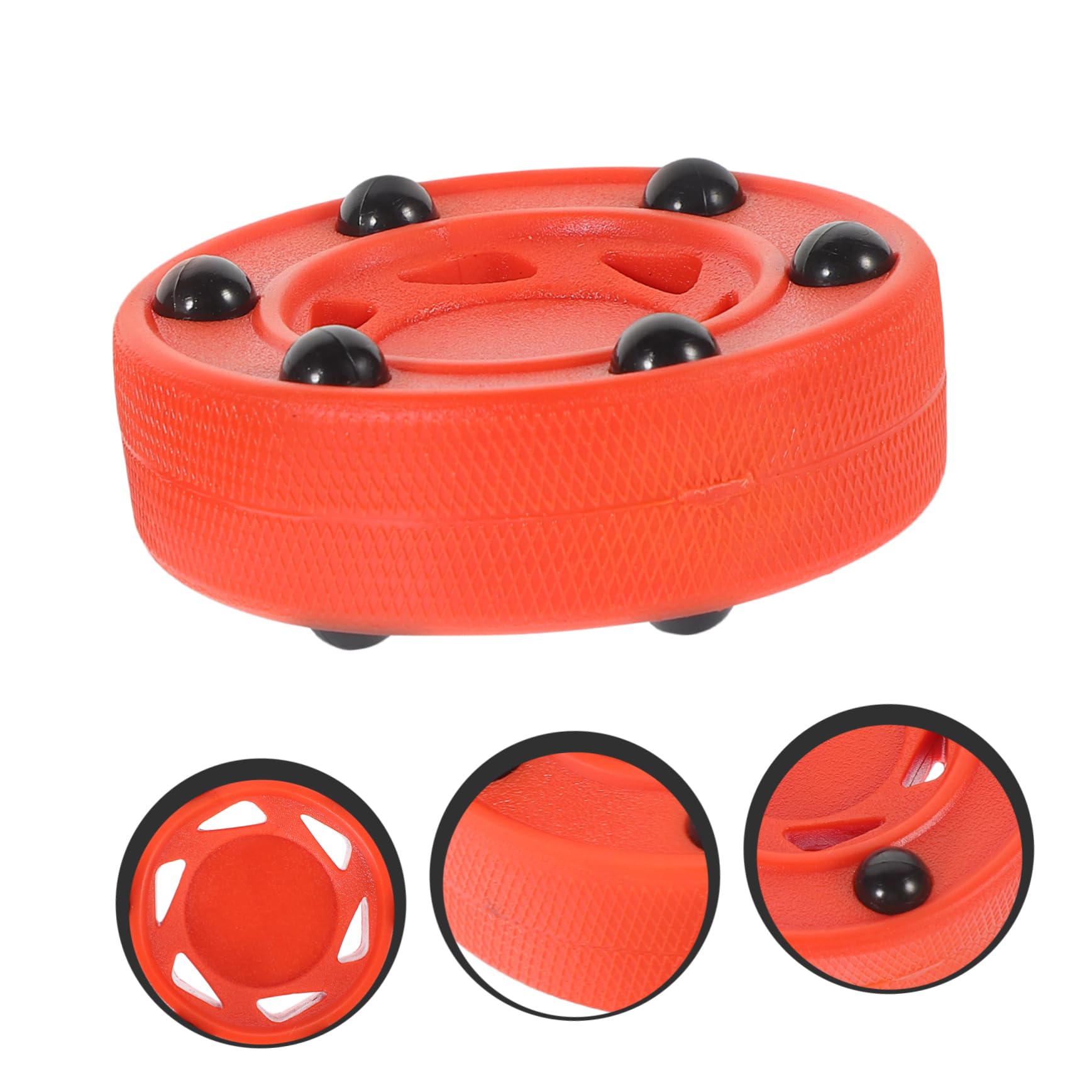TOYANDONA 2 Discos de Hockey en Línea para Entrenamiento, Pelota de Hockey Callejero Ligera de Nylon y PVC, Alta Velocidad y Estabilidad para Patinaje sobre Concreto Liso