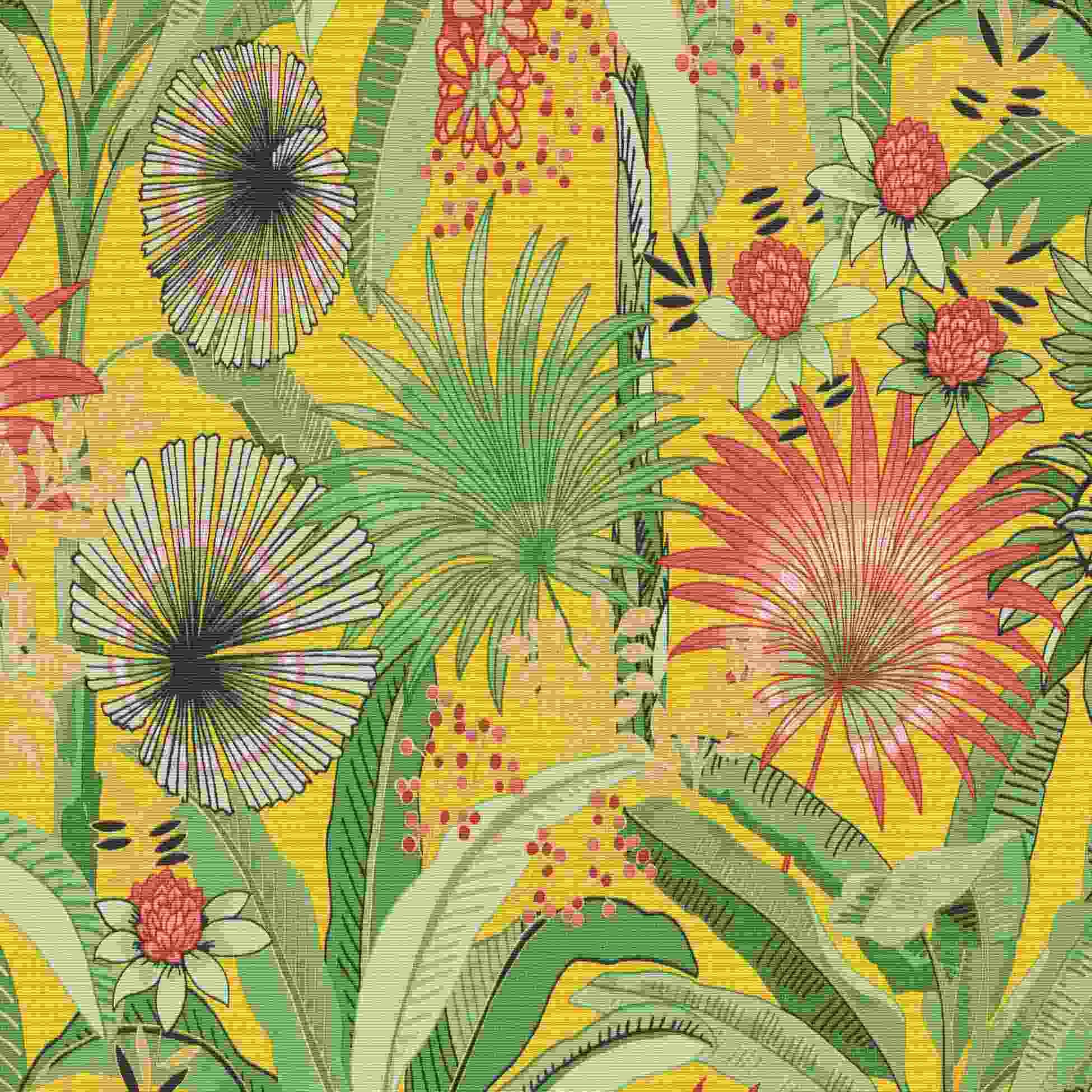 Erismann Yellow Select Martinique Tropical Mustard Wallpaper 10390-20 - Paste The Wall