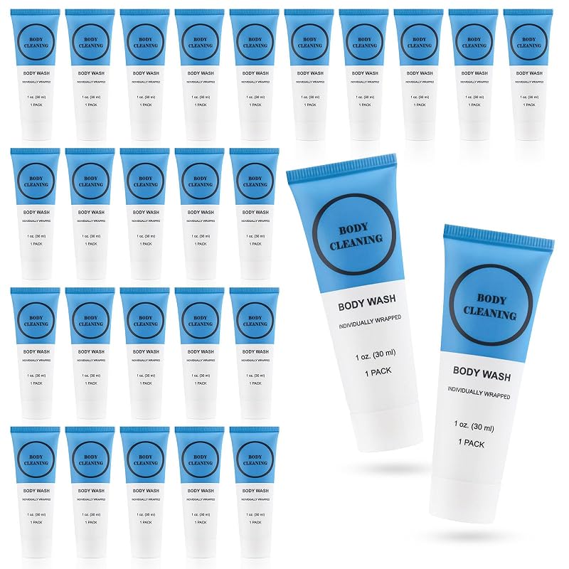 Sabonete líquido corporal para viagem RSQAZQ, 30 mL, pacote com 60