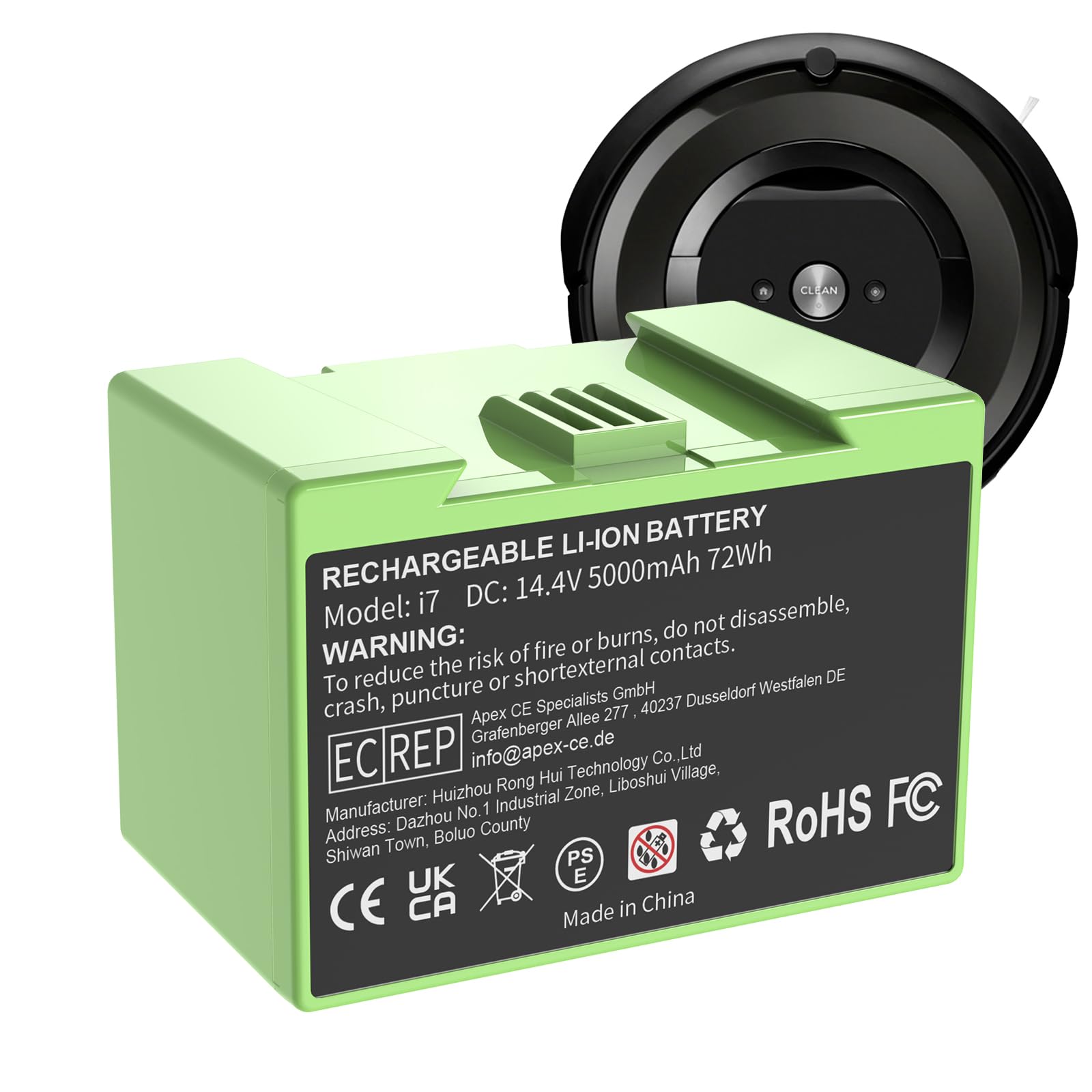 for iRobot Roomba i7 Battery ABL-D1 Replacement for iRobot  Roomba e and i Series i3 3150 i3+ 3550 i4 4150 i4+ 4550 i8 i8+ i7 i7+ e5 e6  J7 - Main Image