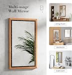 Tangkula 22" x 36" Inch Farmhouse Wall Mirror, Rustic Horizontal/Vertical Hanging Bathroom Mirror with Wood Frame, Wall Mounted Rectangular Barn Door Style Decor Mirror for Living Room Bathroom