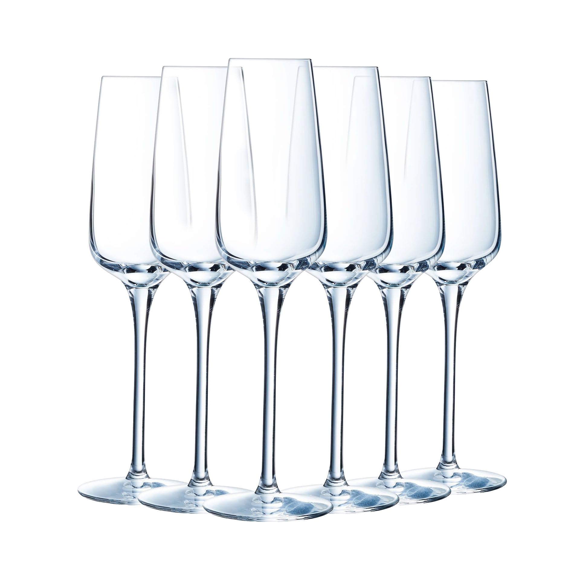 Chef & Sommelier - Sublym Collection - 6 Flutes 21 cl - Made in France - Reinforced Packaging
