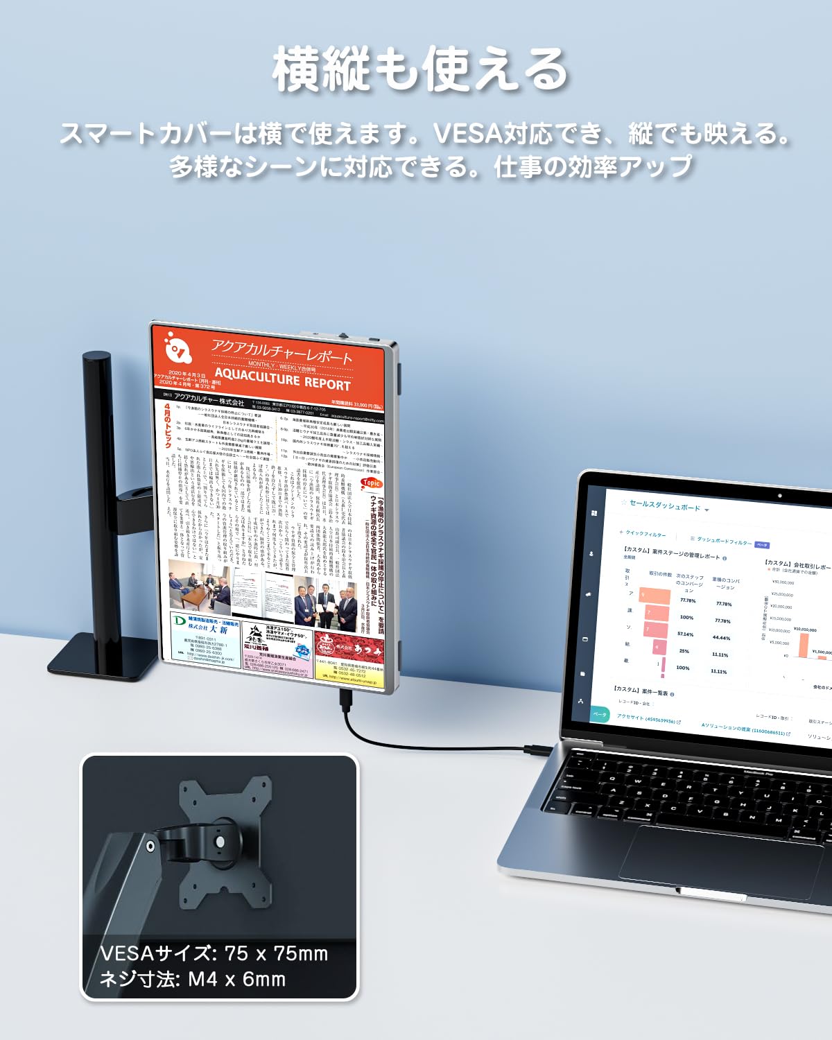 Amazon.co.jp: Yodoit モバイルモニター 10.5インチ 450nit 高輝度