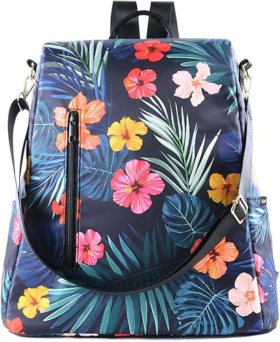 Mochila para mujer, impermeable, de nailon, antirrobo, diseño de moda, grande, 15 pulgadas, convertible