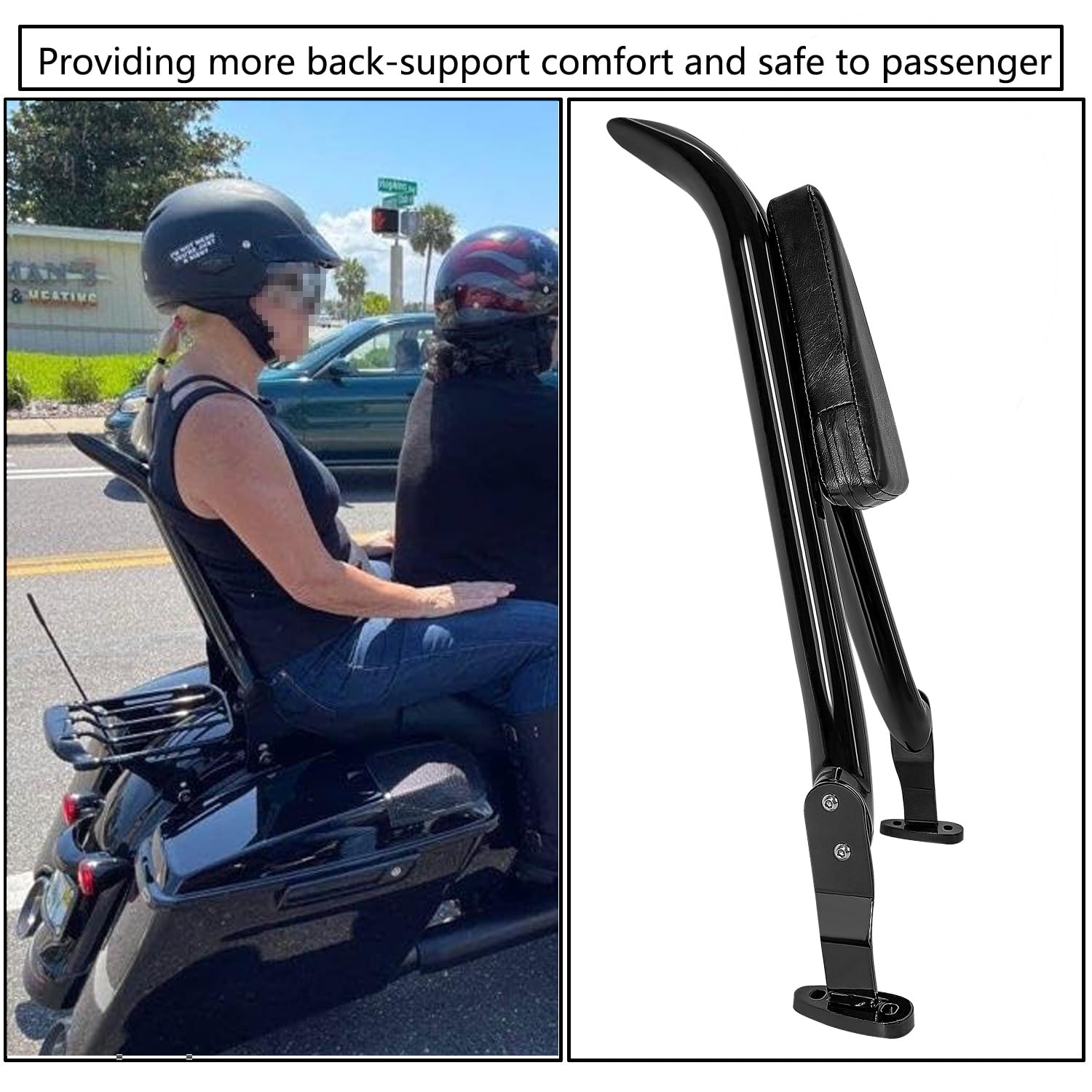 Dossier Amovible Sissy Bar Pour Harley Touring Road King Street Glide 09-20