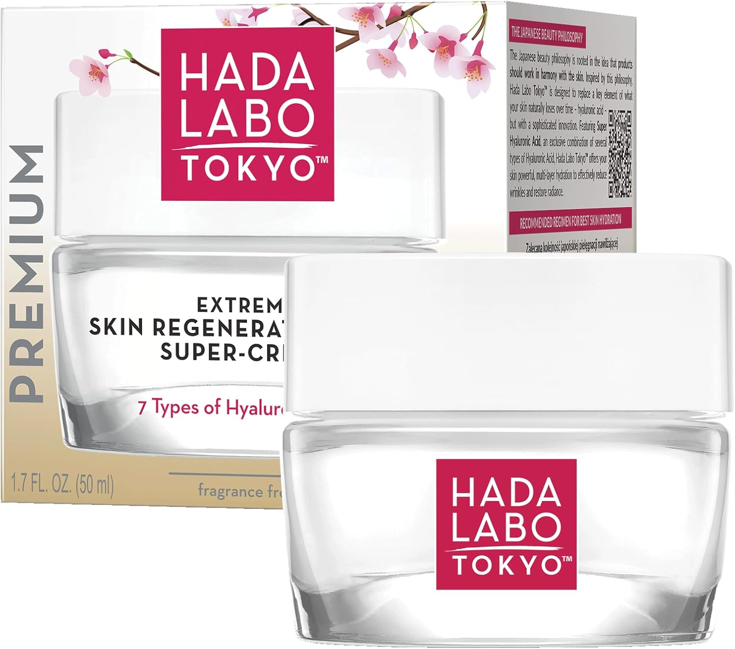 Hada Labo Tokyo Premium night cream anti-aging moisturizer face with hyaluronic acid