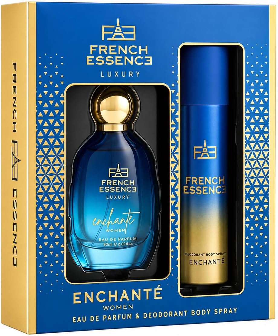 FRENCH ESSENCE Luxury Gift Set For Women - Perfume 60Ml & Deodorant 150Ml | Perfume and Deo Combo |Premium Gift for Wife & Girl Friend (Enchante)