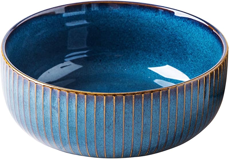 CSYY Kerámia Saláta Tál 21cm Kék Porcelán Leveses Tál