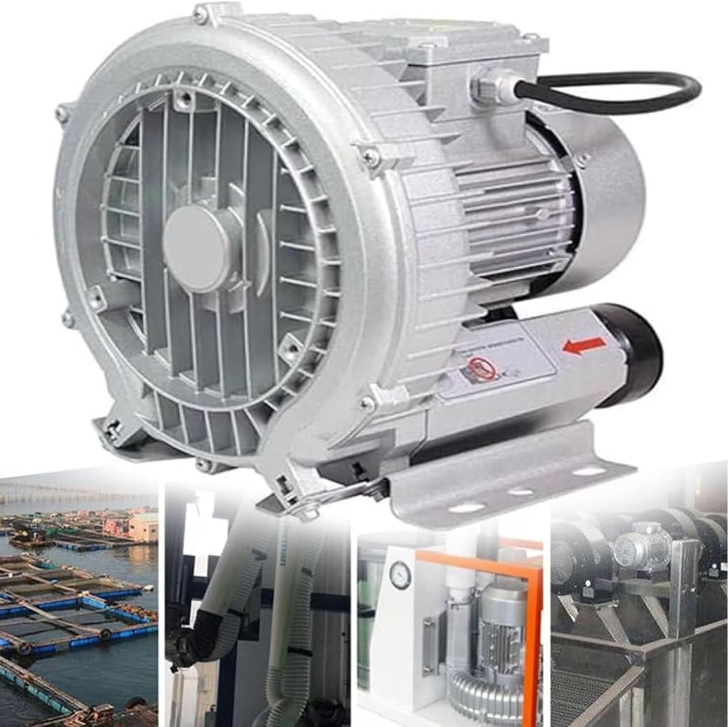 Regenerative Blower High-Pressure Vortex Ring Phase for Sewage Aeration,High-Pressure Vortex Ring Blower, Regenerative Blower for Low Noise Air Blowing or Suction, Ideal for Sewage Aerati