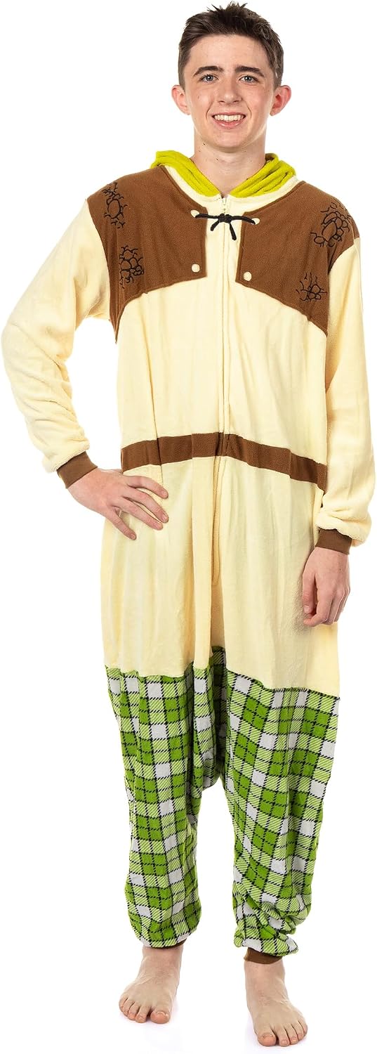 MJC Shrek Union Suit Men's Costume Kigurumi Zip Up Hooded One Piece Pajama