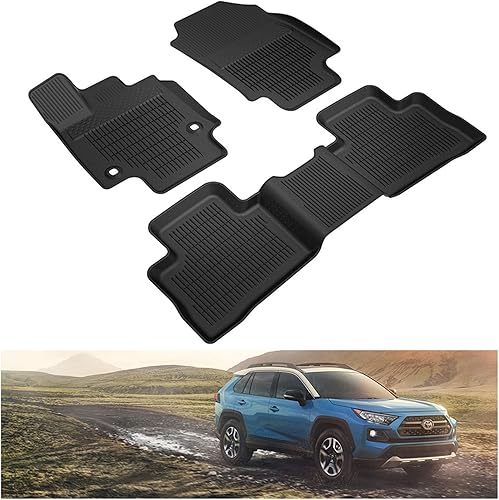 KIWI MASTER Alfombrillas de suelo compatibles para Toyota RAV4 2019 2020 todos los modelos Accesorios