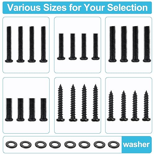 Miniatura 6 de Kit de tornillos y arandelas universales para soporte de TV Insignia Sony Toshiba RCA Roku TV Mount Patas, incluye arandelas