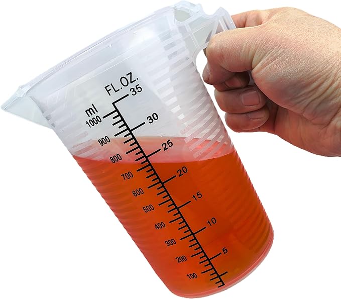 Measuring cups 35oz (1000 mL), Plastic, Multipurpose - Great for