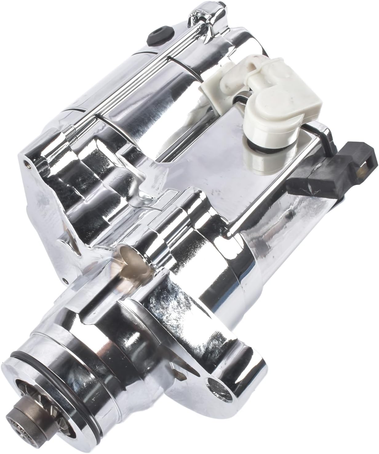 Starter Replacement for Harley-Davidson Road King CVO Softail Dyna FLHR FLHRC FLHRS FLHT FLHX FLSTC 2007-2016 31618-06A 190-6285 31619-06A Chrome