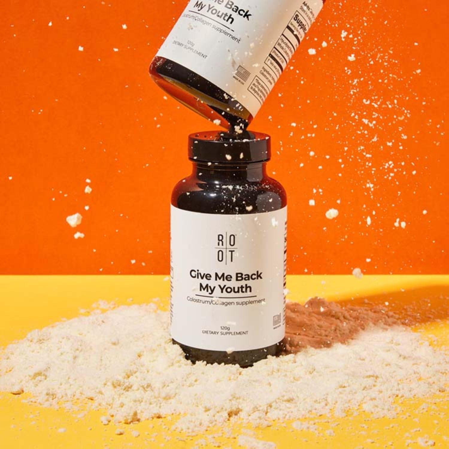 ROOT Wellness Rinderkolostrum & Kollagen Pulver | 120 g Nahrungsergänzung | Pulver mit Rinderkolostrum und Kollagen – ideal für die tägliche Ergänzung einer ausgewogenen Ernährung.