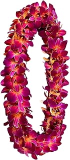 Miami Fresh Perishable Orchid Flower D-LEI OrchidClubUSA by Sunne Tropical (Orange Sonia Dyed)