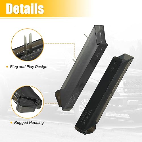 Miniatura 4 de X AUTOHAUX Luces direccionales para Ford F-150 Expedition para Lincoln Mark LT 4L3Z-13B374-AA 4L3Z-13B375-A Secuencial Ahumado LED Luz de espejo de